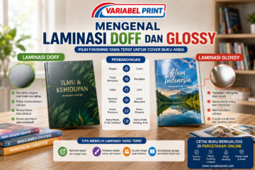 Perbandingan laminasi doff dan glossy pada cover buku untuk memilih finishing yang tepat