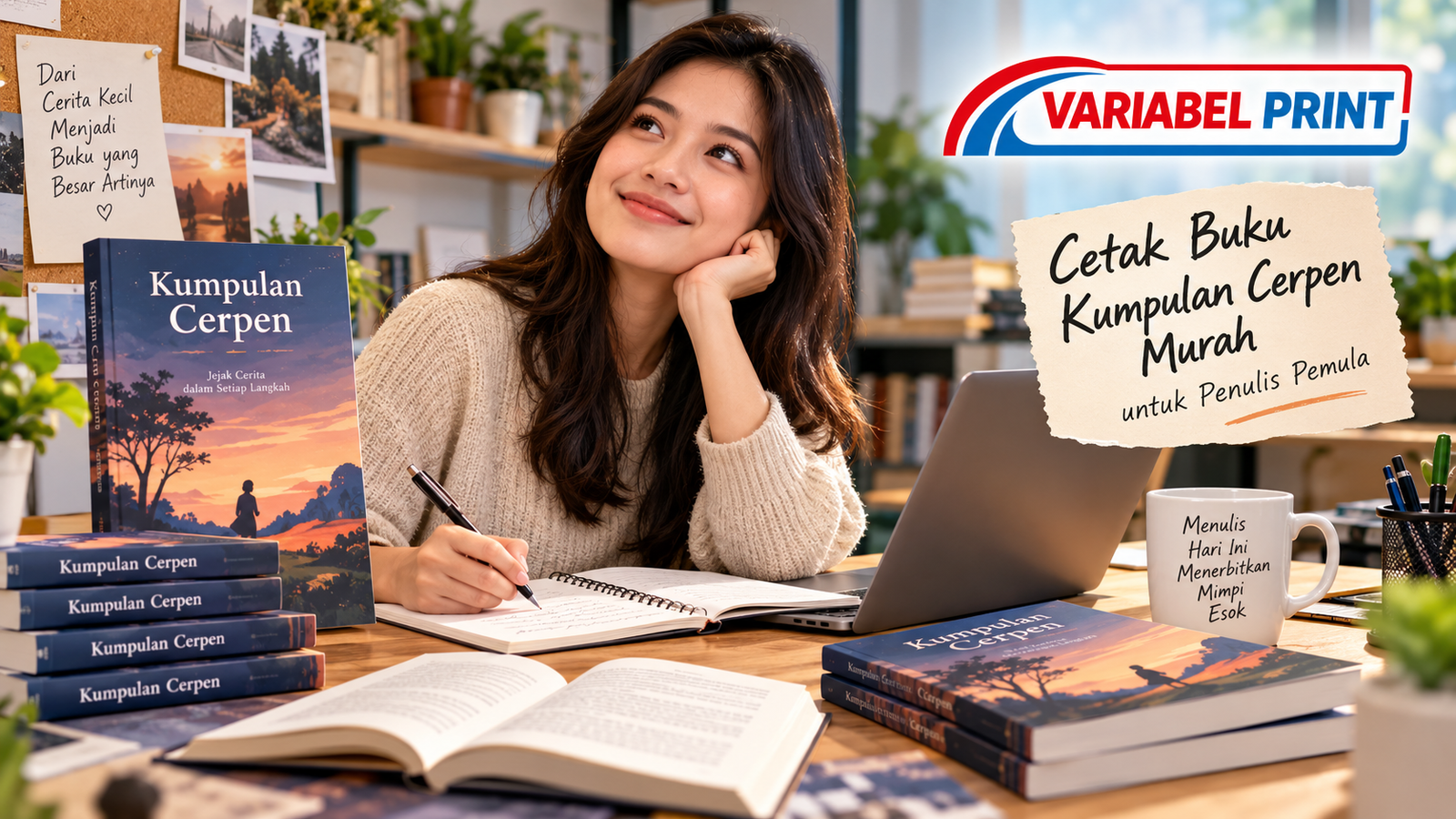 Cetak Buku Kumpulan Cerpen murah untuk penulis pemula di Variabel Print