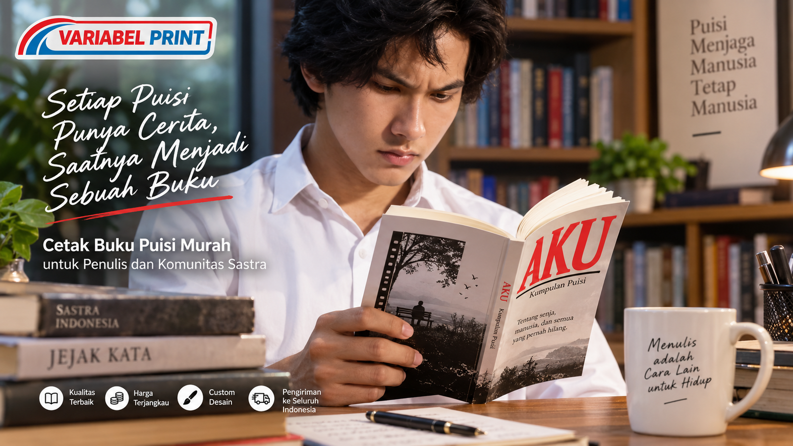 Cetak Buku Puisi Murah untuk penulis dan komunitas sastra Indonesia