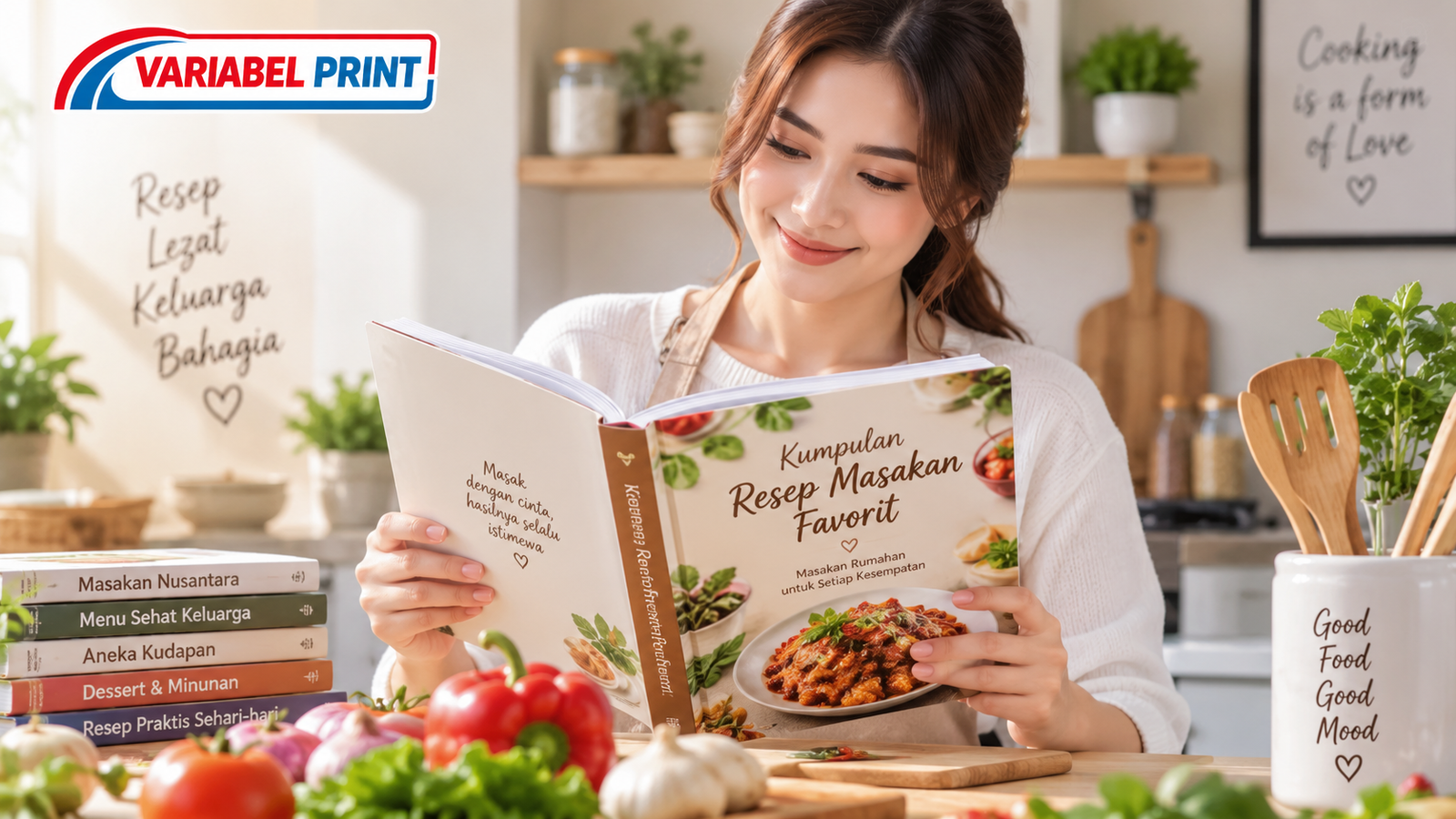 Cetak Buku Resep Masakan Murah untuk Bisnis Kuliner dengan layanan Variabel Print