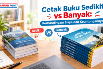 Cetak buku sedikit vs banyak untuk membandingkan biaya dan keuntungan cetak buku